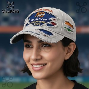 Team India World Cup Champions 2026 Distressed Baseball Cap