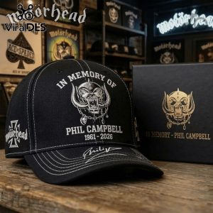 Motörhead In Memory of Phil Campbell 1961-2026 Premium Tribute Cap