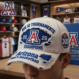 Arizona Wildcats 2026 Big 12 Tournament Champions Distressed Cap
