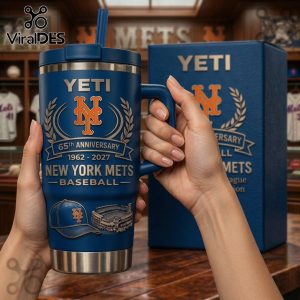 New York Mets 65th Anniversary Baseball Fan Edition YETI Tumbler