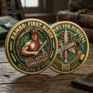 Action Hero Rambo First Blood 45th Anniversary Limited Edition Coin