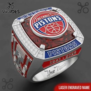 Detroit Pistons 1941-2026 Commemorative Personalized Fan Ring