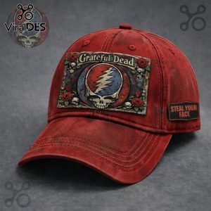 Grateful Dead Steal Your Face Patch Distressed Washed Baseball Cap