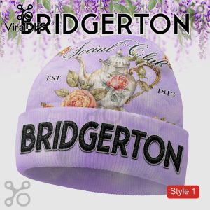 Bridgerton Social Club Floral Premium Beanie Hat