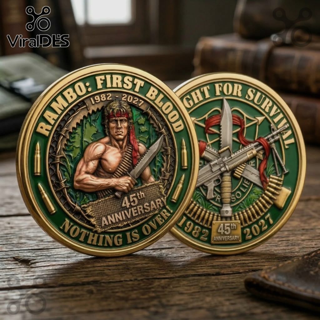 Action Hero Rambo First Blood 45th Anniversary Limited Edition Coin