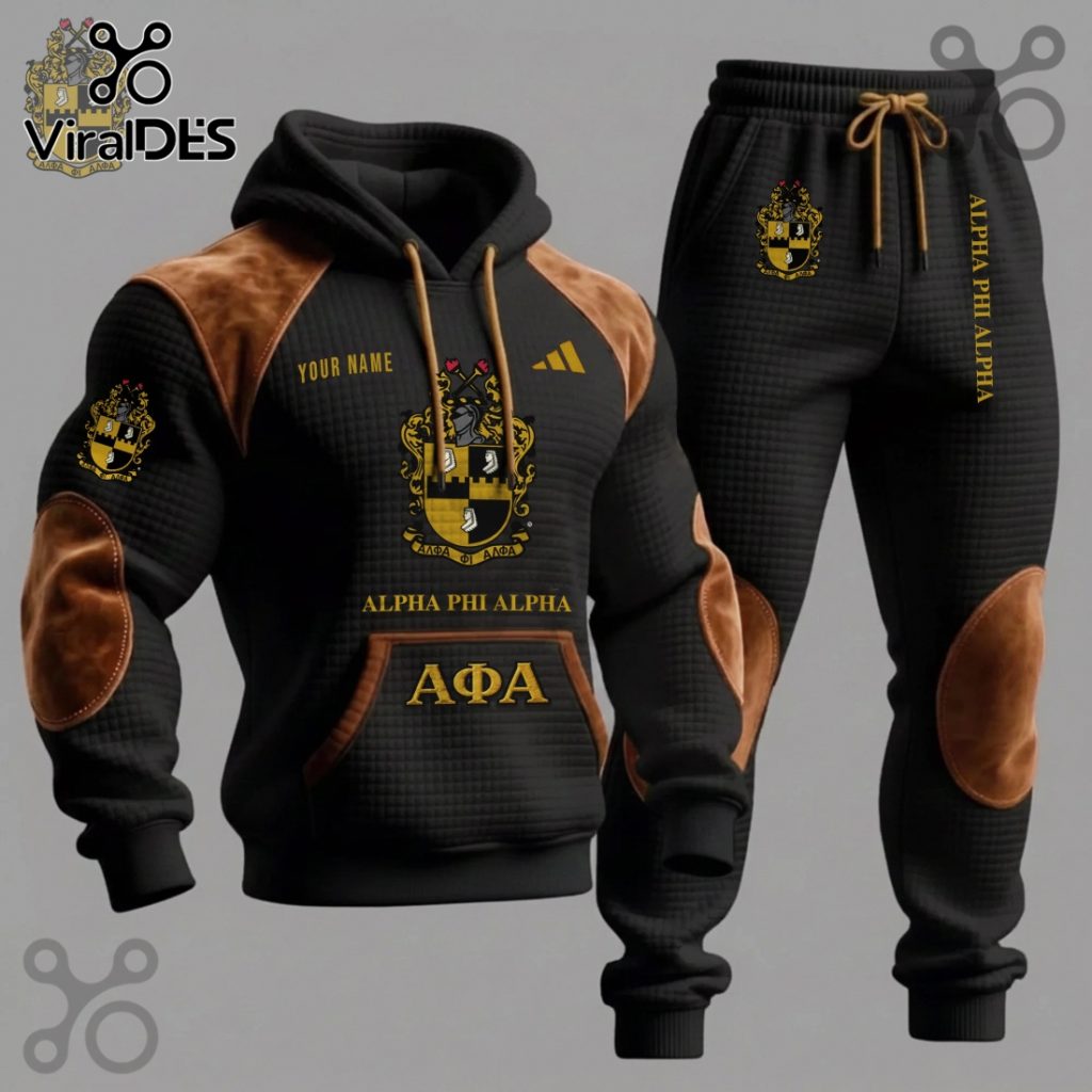 Alpha Phi Alpha Personalized Premium Quilted Hoodie