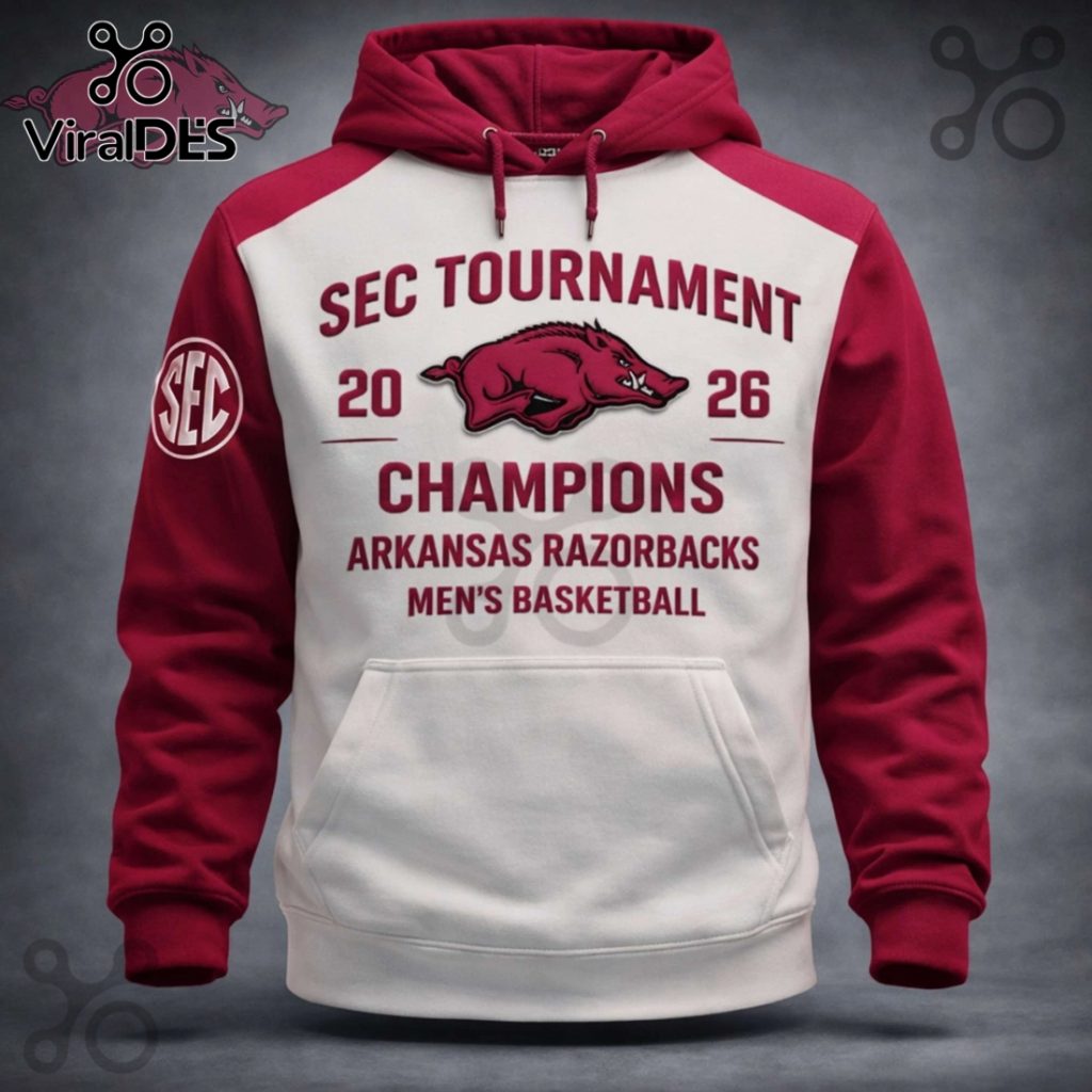 Arkansas Razorbacks SEC Tournament 2026 Champions Premium Hoodie