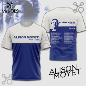 Alison Moyet 2026 Tour tee! Blue, white, Yazoo text, concert dates. Retro style.!