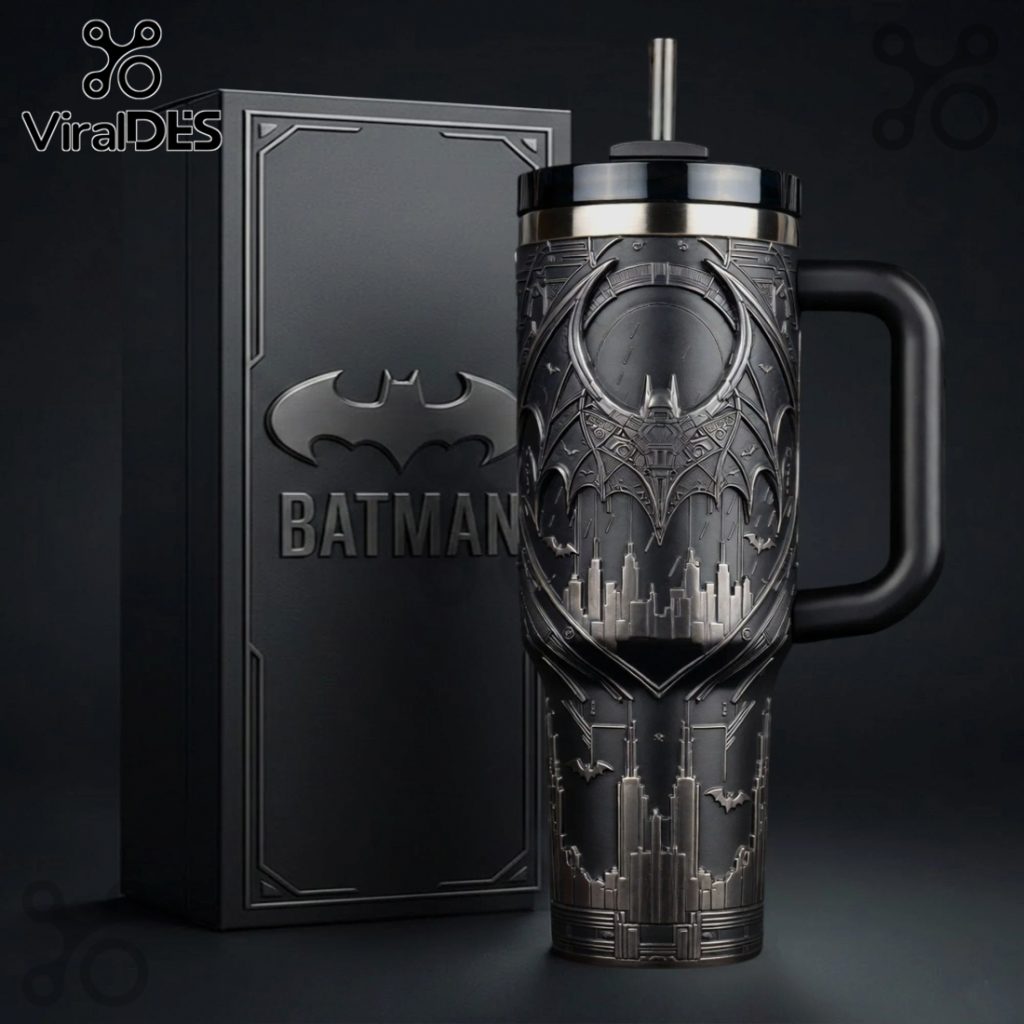 Batman Gotham Premium Stainless Steel Travel Mug Tumbler