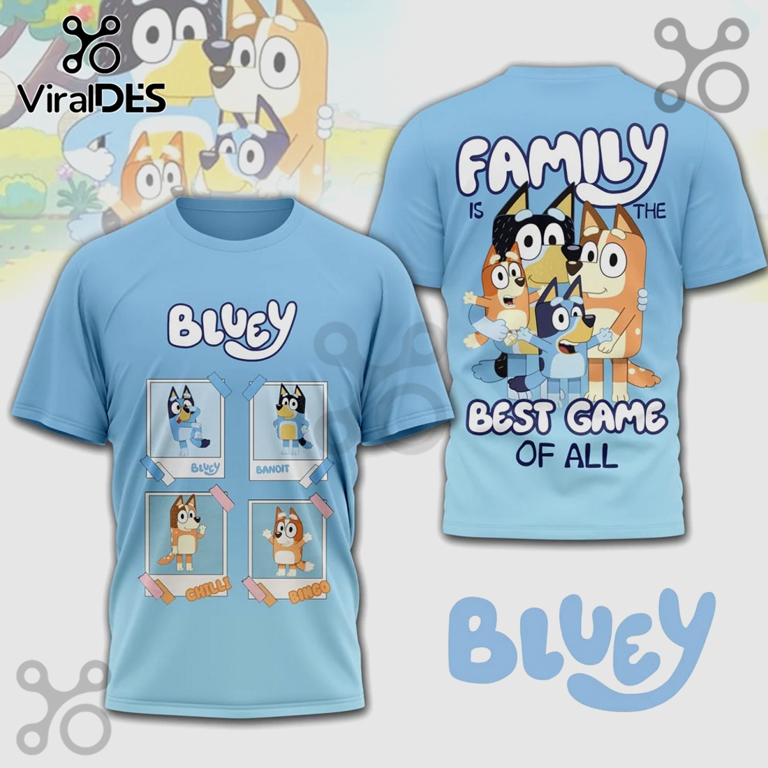Bluey Family Photo Album Graphic Print Cute Kids T-Shirt Bluey Family Photo Album Graphic Print Cute Kids T-Shirt