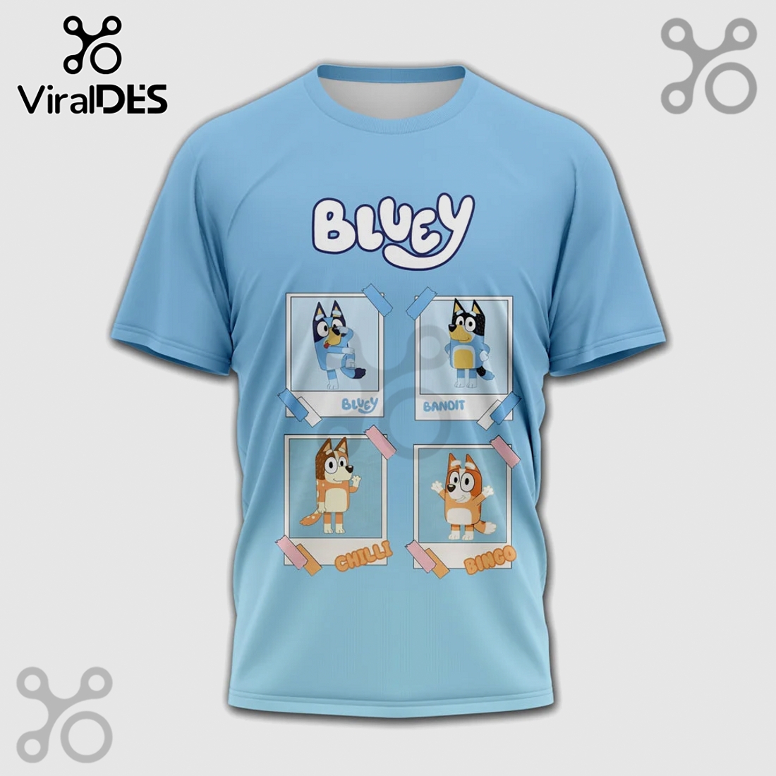 Bluey Family Photo Album Graphic Print Cute Kids T-Shirt Bluey Family Photo Album Graphic Print Cute Kids T-Shirt