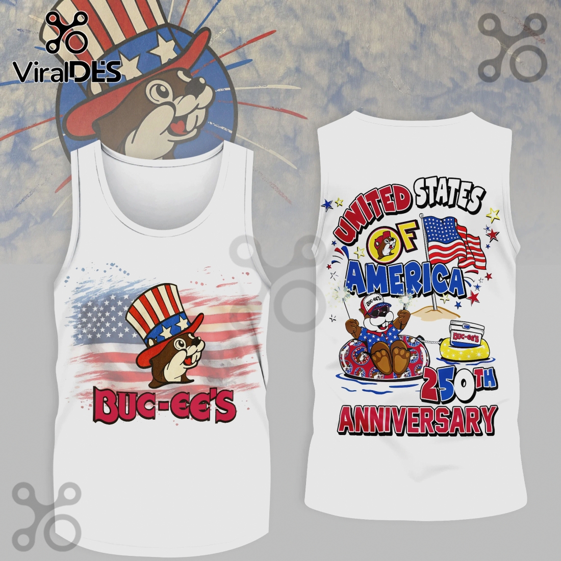 Buc-ee’s 250th Anniversary Patriotic Beaver USA Graphic White Hoodie Buc-ee’s 250th Anniversary Patriotic Beaver USA Graphic White Hoodie