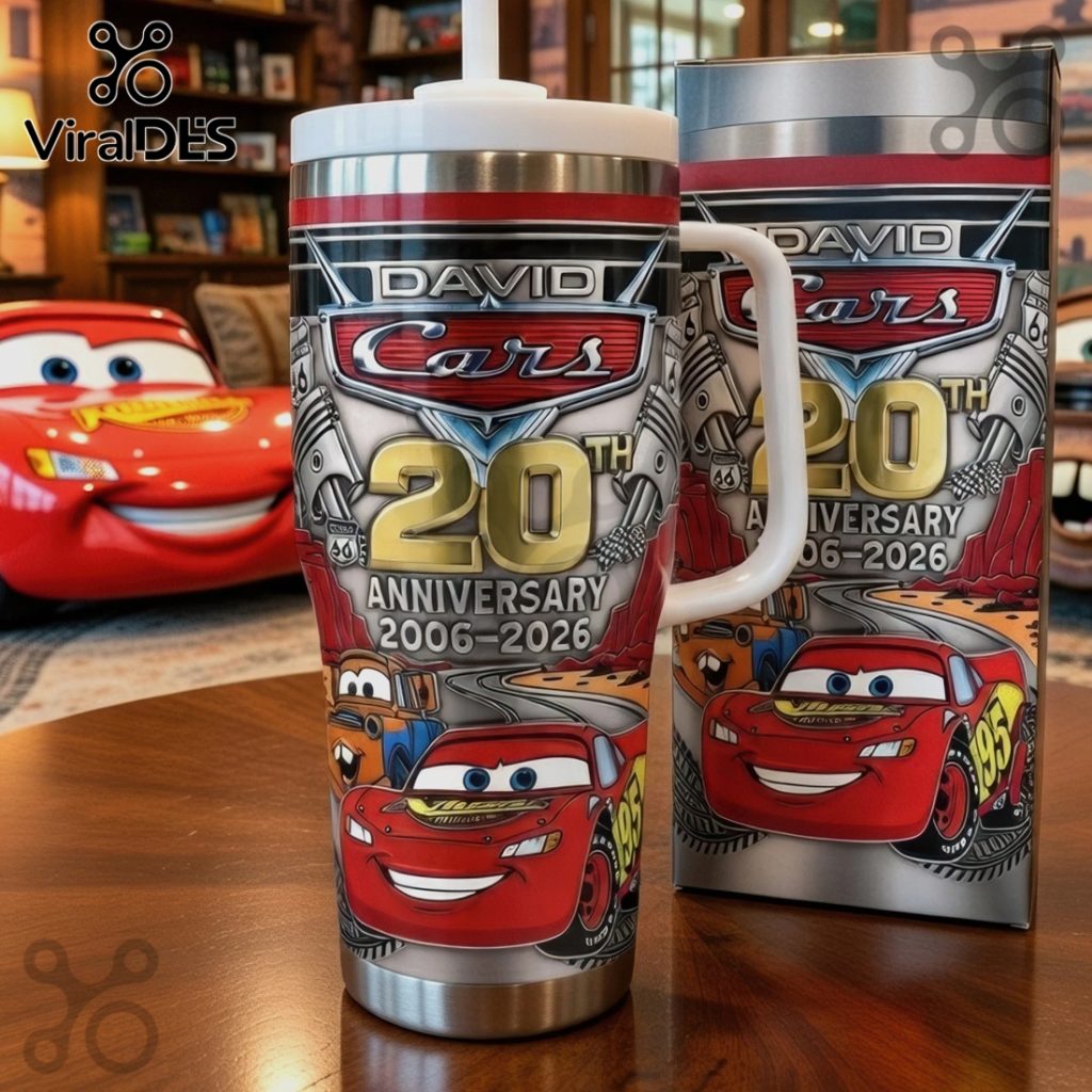 Cars 20th Anniversary David Personalized Stainless Steel Tumbler