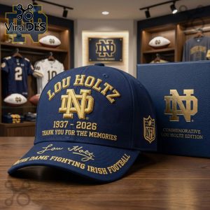 Notre Dame Lou Holtz 1937-2026 Commemorative Edition Baseball Cap