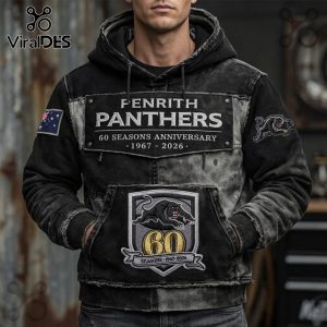 Penrith Panthers 60th Anniversary Premium Commemorative Graphic Hoodie