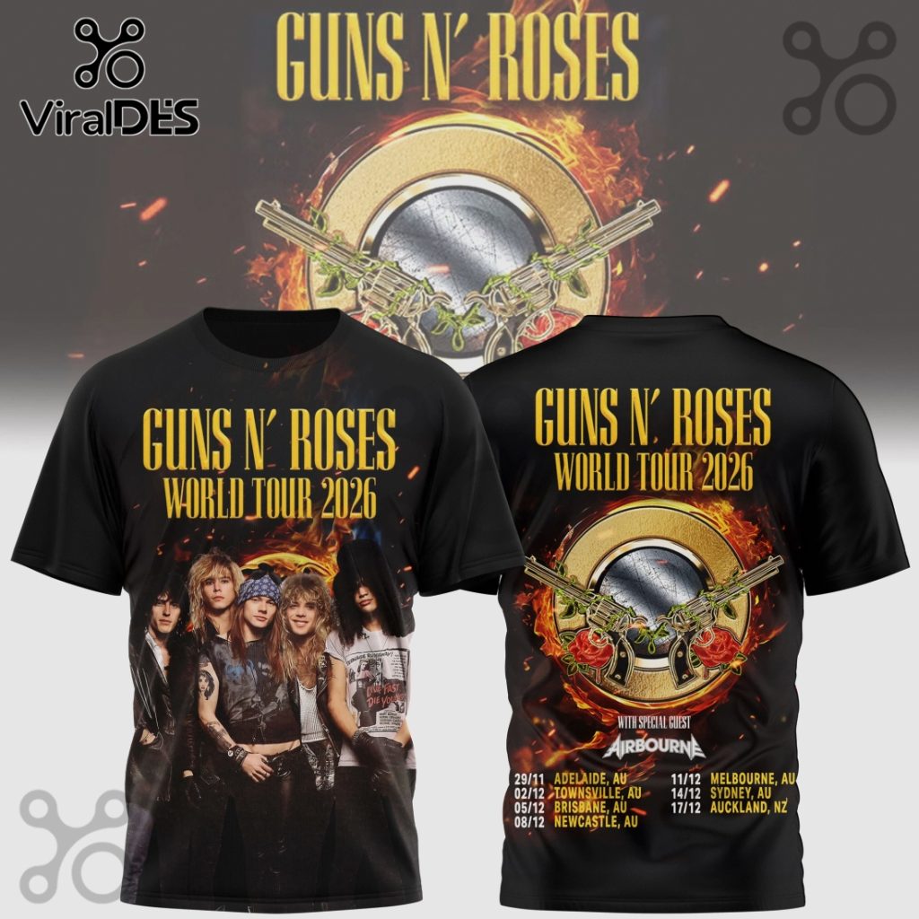 Guns N’ Roses World Tour 2026 Band Premium Graphic Design Shirt