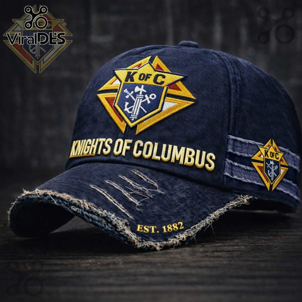 Knights of Columbus KofC Est. 1882 Embroidered Vintage Washed Cap