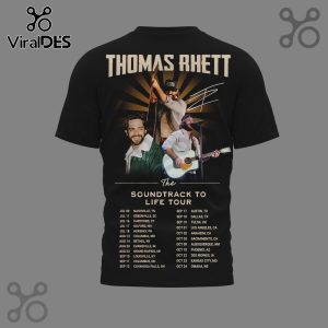 Black Thomas Rhett tour tee with concert dates! Retro design for music fans!