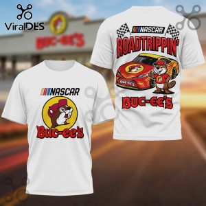 Buc-ee’s NASCAR Road Trippin’ Graphic Design Cotton T-Shirt