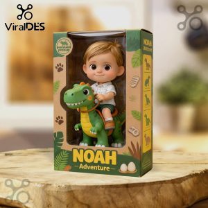 Custom Noah’s Adventure Dino Personalized Toy Action Figure Figurine