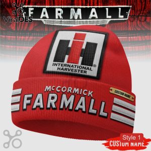 Farmall McCormick International Harvester Logo Premium Beanie Hat