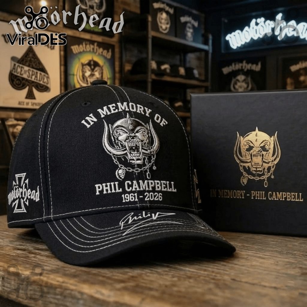 Motörhead In Memory of Phil Campbell 1961-2026 Premium Tribute Cap