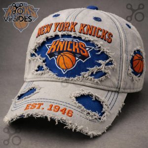 New York Knicks EST 1946 Vintage Distressed Fashion Adjustable Cap