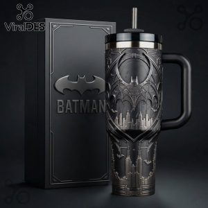 Batman Gotham Premium Stainless Steel Travel Mug Tumbler