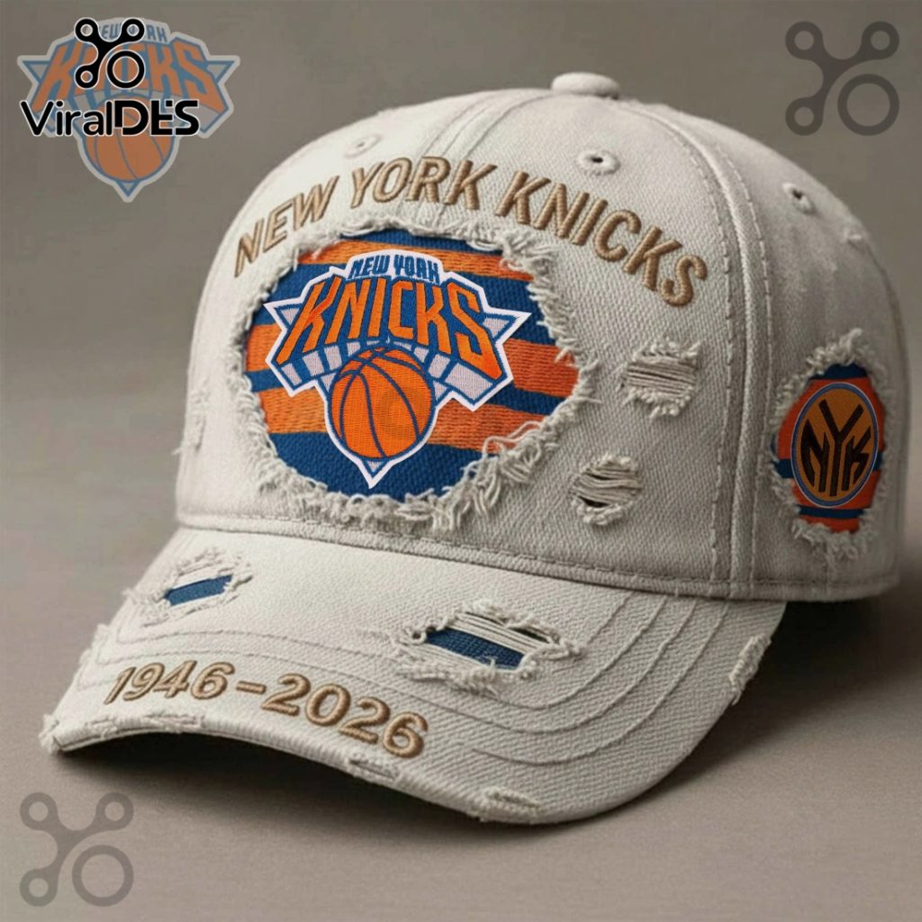 New York Knicks 1946-2026 Anniversary Distressed Vintage Baseball Cap
