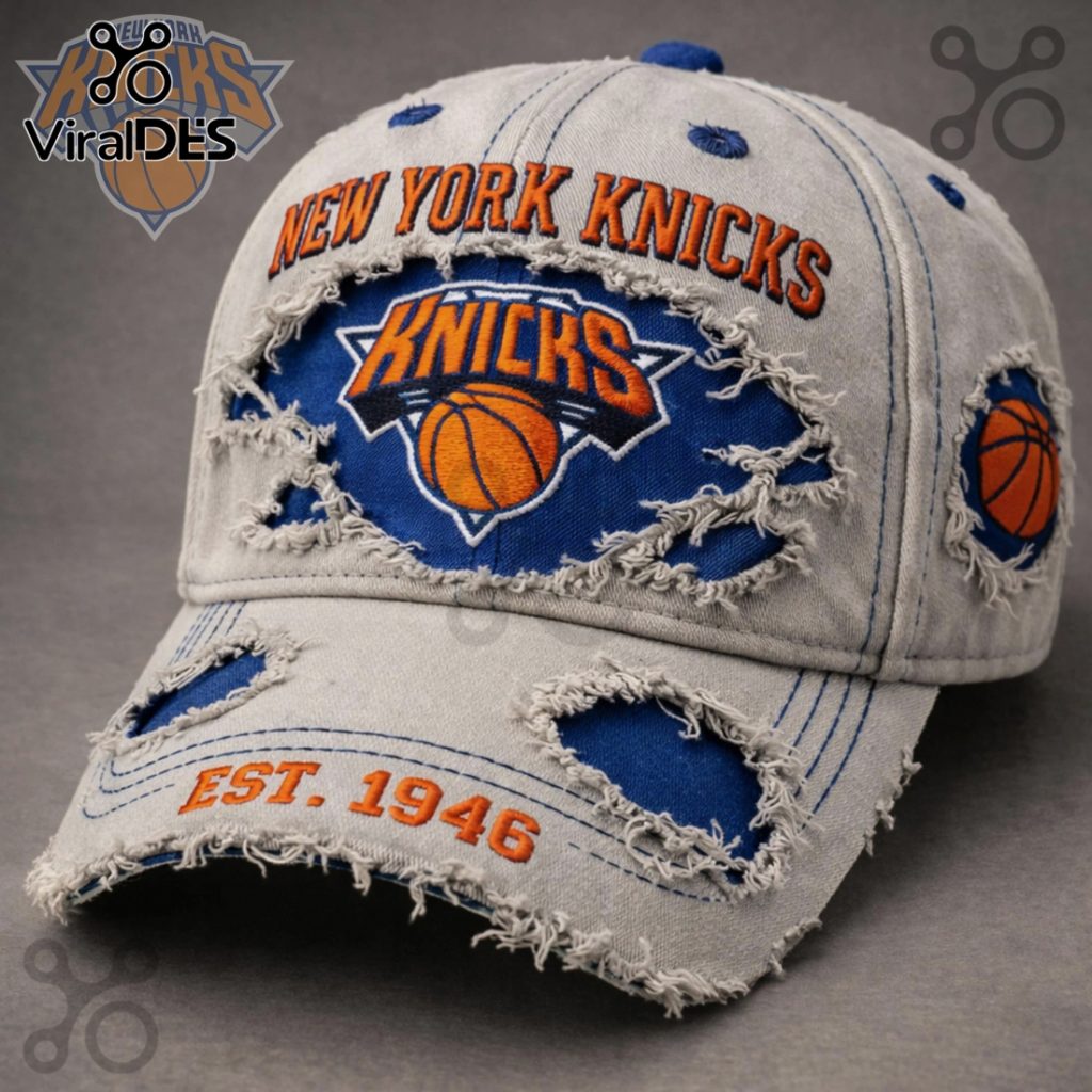 New York Knicks EST 1946 Vintage Distressed Fashion Adjustable Cap