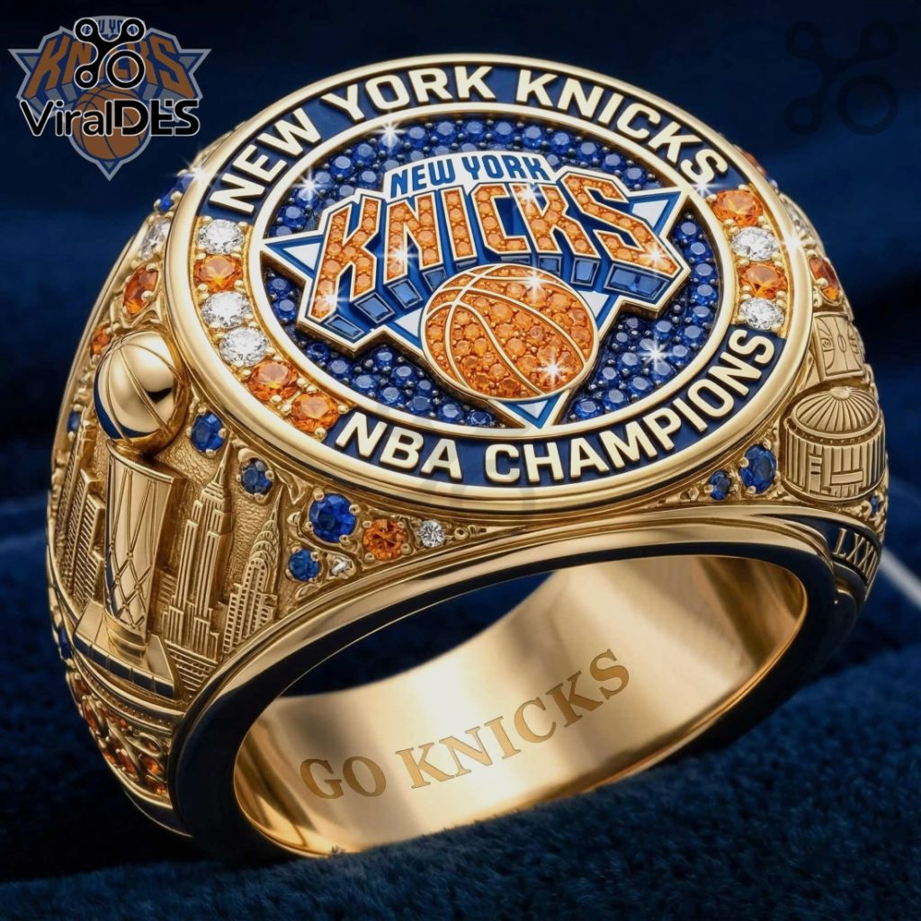 New York Knicks NBA Champions Ring, Commemorative Gold Ring New York Knicks NBA Champions Ring, Commemorative Gold Ring