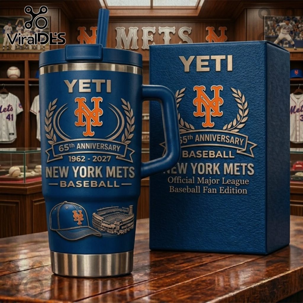 New York Mets 65th Anniversary Baseball Fan Edition YETI Tumbler