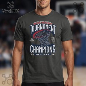 Gray tee with 'Big East Tournament Champions' and net graphic! St. John's 25-26 text!