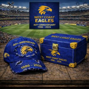 West Coast Eagles 40th Anniversary Distressed Baseball Cap