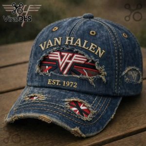 Van Halen Est. 1972 Distressed Denim Baseball Cap
