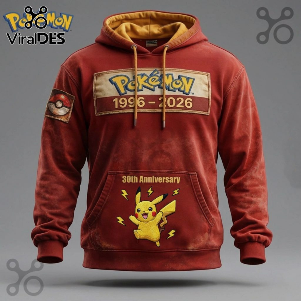 Pokemon 30th Anniversary Pikachu Graphic Premium Hoodie