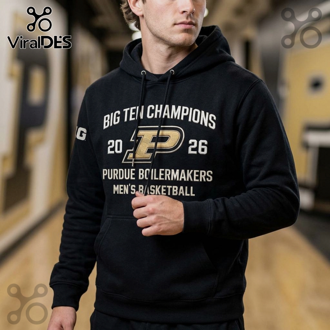 Purdue Boilermakers Big Ten Champions 2026 Men’s Basketball Hoodie Purdue Boilermakers Big Ten Champions 2026 Men’s Basketball Hoodie