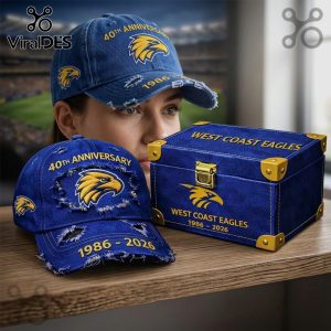 West Coast Eagles 40th Anniversary Distressed Baseball Cap
