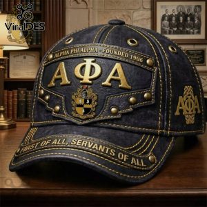 Alpha Phi Alpha 1906 Greek Letter Crest Premium Black Baseball Cap