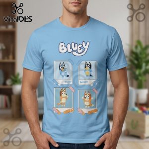 Bluey Family Photo Album Graphic Print Cute Kids T-Shirt