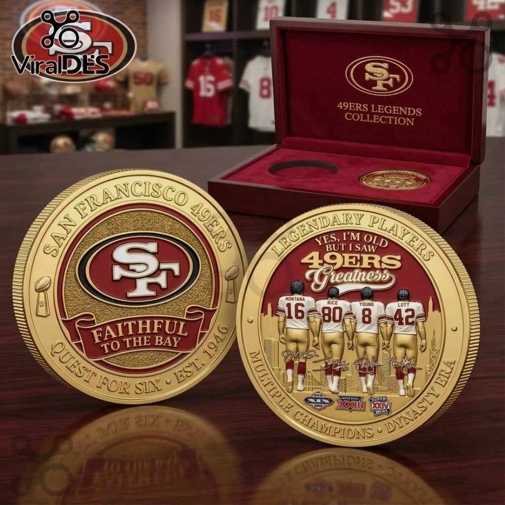 San Francisco 49ers Legends Collection Commemorative Gold Plated Coin