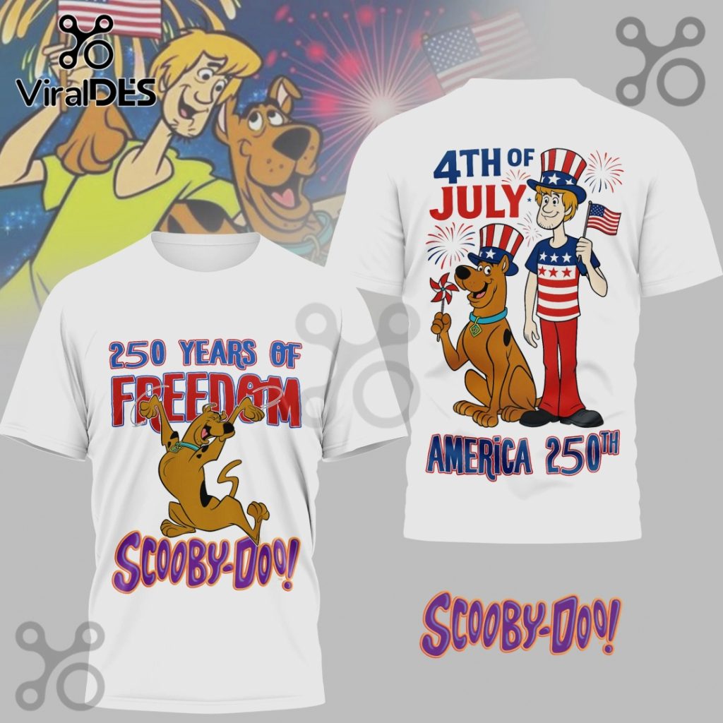 Scooby-Doo 4th of July 250 Years of Freedom Premium 3D Graphic T-Shirt