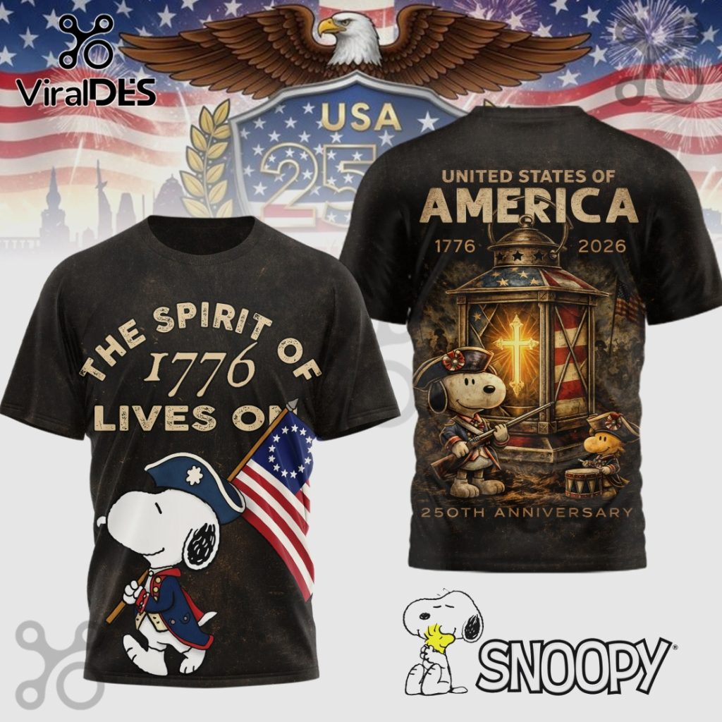 Snoopy Patriotic 250th Anniversary 1776 Premium Graphic T-Shirt