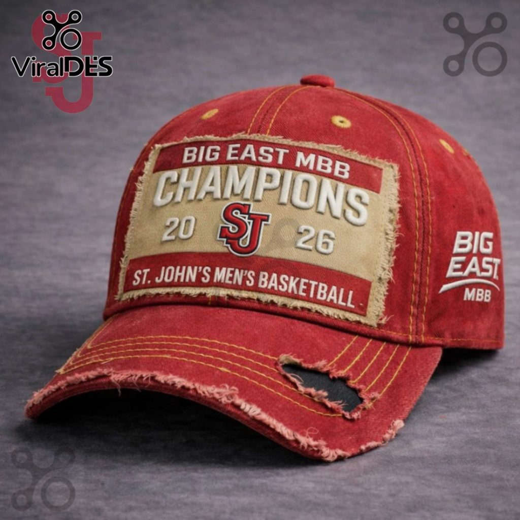 St. John’s Red Storm 2026 Champions Distressed Vintage Baseball Cap