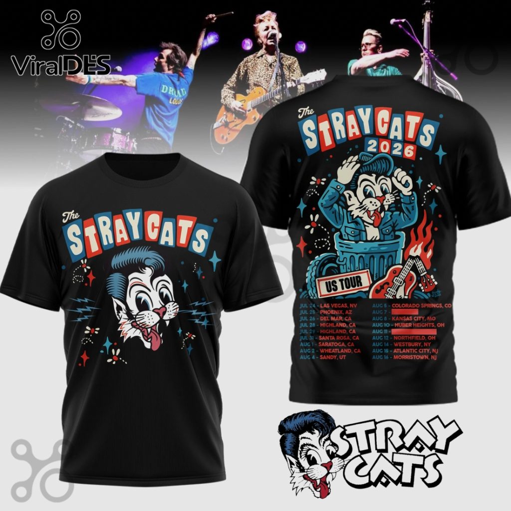Stray Cats 2026 US Tour Rockabilly Style Premium Graphic T-Shirt
