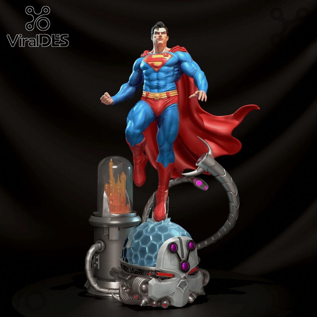 Superman vs Brainiac Premium 3D Statue