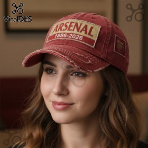 Arsenal 1886-2026 Anniversary Distressed Embroidered Baseball Cap