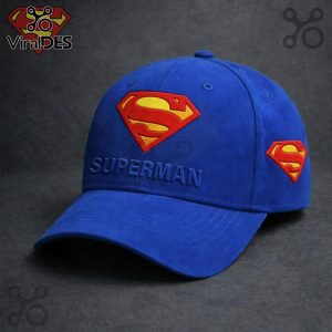 Superman Logo 3D Embroidered Superhero Fan Apparel Fashion Baseball Cap