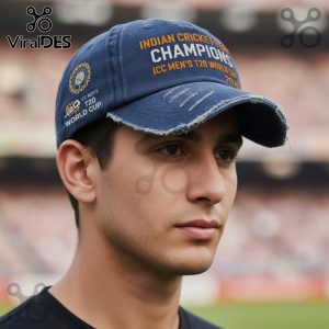 Cricket India Champions 2026 World Cup Distressed Baseball Cap