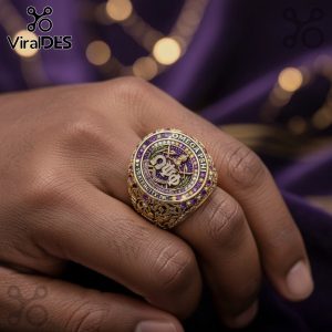 Omega Psi Phi Fraternity Ring – Luxury 3D Gold & Purple Gemstone Ring